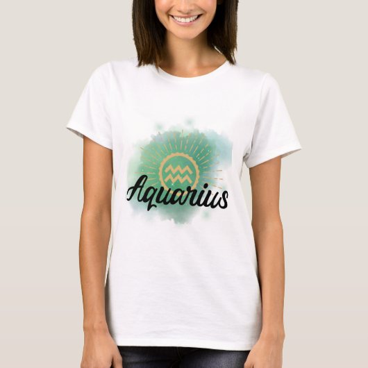 Aquarius Waterverf Splash T-shirt (Voorkant)