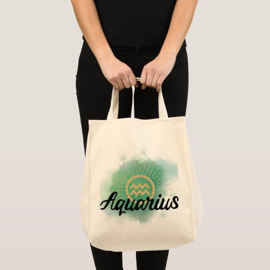 Aquarius Waterverf Splash Tote Bag (Voorkant (product))