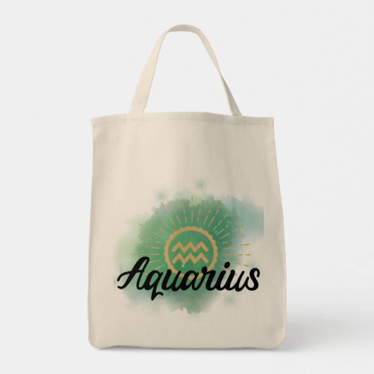Aquarius Waterverf Splash Tote Bag (Achterkant)