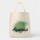 Aquarius Waterverf Splash Tote Bag (Voorkant)