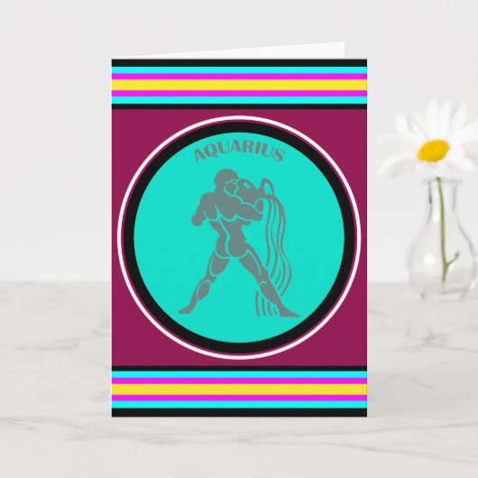 Aquarius Wenskaart Kaart (Kleine Plant)