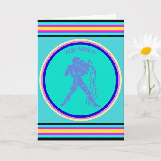 Aquarius Wenskaart Kaart (Kleine Plant)