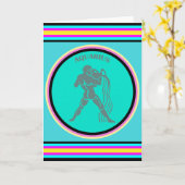 Aquarius Wenskaart Kaart (Gele Bloem)