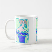 Aquarius Woman van 1920 met symbool blauw blauwgro Koffiemok (Links)