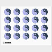 Aquarius Yin Yang Ronde Sticker (Vel)