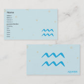 Aquarius - Zakelijk Visitekaartje (Voorkant / Achterkant)