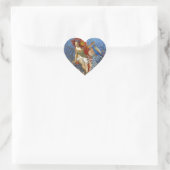 Aquarius Zeemeermin Gotische Blauwe Kunst Hart Sticker (Tas)