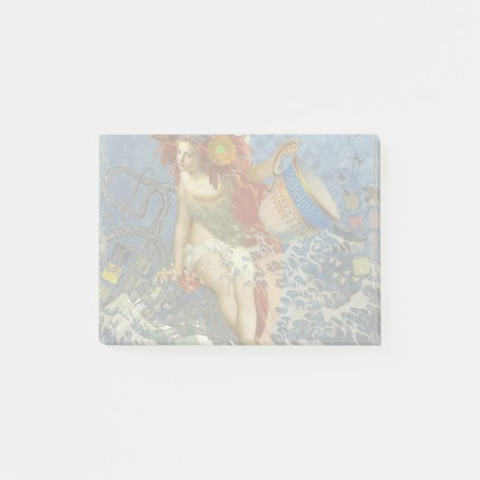 Aquarius Zeemeermin Gotische Blauwe Kunst Post-it® Notes (Voorkant)