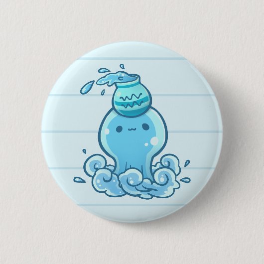 Aquarius Zodiac Animal Button (Voorkant)