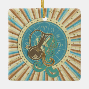 Aquarius Zodiac Art Keramisch Ornament
