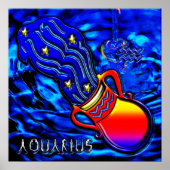 Aquarius Zodiac Art Poster (Voorkant)