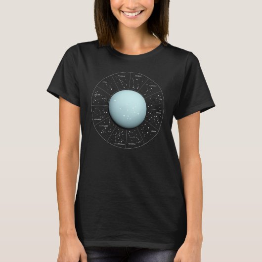 Aquarius Zodiac Astrological Sign - Planet Uranus T-shirt (Voorkant)
