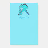 Aquarius Zodiac Astrology Blue Elegant Sun Sign Post-it® Notes (Voorkant)