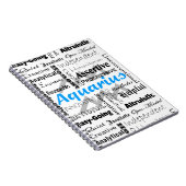 Aquarius Zodiac Astrology Traits Collage Notitieboek (Rechterzijde)