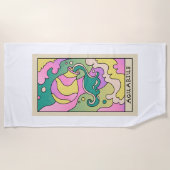 Aquarius Zodiac Beach Towel Strandlaken (Voorkant)