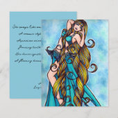 Aquarius Zodiac Belly Dance Kaart Notitiekaartje (Voorkant / Achterkant)