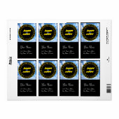 AQUARIUS ZODIAC BIRTHDAY JEWEL Blue Sapphire Gold Etiket (Full Sheet)