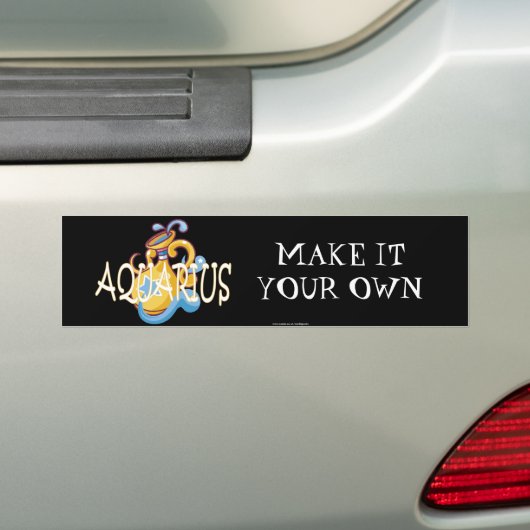 Aquarius zodiac bumpersticker (Op auto)