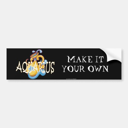 Aquarius zodiac bumpersticker (Voorkant)