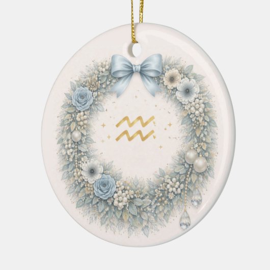 Aquarius Zodiac Christmas Ornament – Celestial Win (Links)