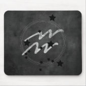 Aquarius zodiac constellation black and Silver Muismat (Voorkant)