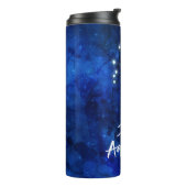 Aquarius Zodiac Constellation Blue Galaxy Monogram Thermosbeker (Gedraaid links)