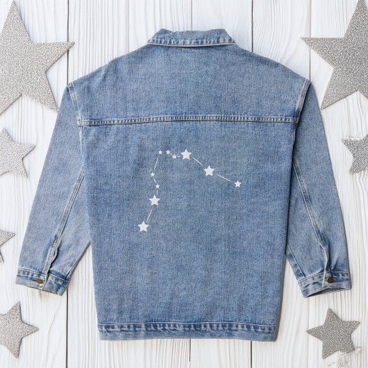 Aquarius Zodiac Constellation Denim Jacket