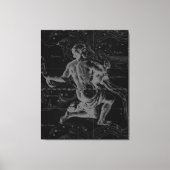 Aquarius Zodiac Constellation Hevelius 1690 Canvas Afdruk (Voorkant)
