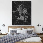 Aquarius Zodiac Constellation Hevelius 1690 Canvas Afdruk (Insitu (Slaapkamer))