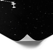 Aquarius Zodiac Constellation Modern Black & White Poster (Hoek)