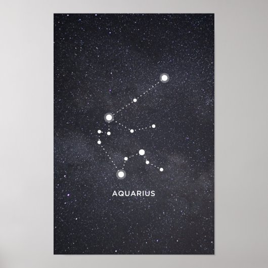 Aquarius Zodiac Constellation Poster (Voorkant)