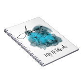 Aquarius Zodiac Constellation Waterverf Notitieboek (Rechterzijde)