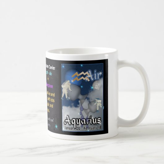 Aquarius Zodiac Cup Koffiemok (Rechts)