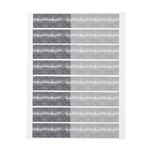 Aquarius Zodiac Distress Silver Steel Style Adreslabel Wikkel (Vel)