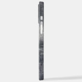 Aquarius Zodiac Distress Silver Steel Style iPhone Hoesje (Linkerkant)