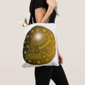 Aquarius Zodiac Emblem | Minimal Celestial Symbol Tote Bag (Dichtbij)