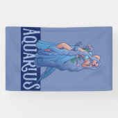 Aquarius Zodiac Goddess Belly Dancer Art Birthday Spandoek (Horizontaal)