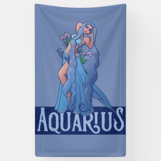 Aquarius Zodiac Goddess Belly Dancer Art Birthday Spandoek (Verticaal)