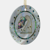 Aquarius Zodiac Gold Abalone op constellatie Keramisch Ornament (Rechts)