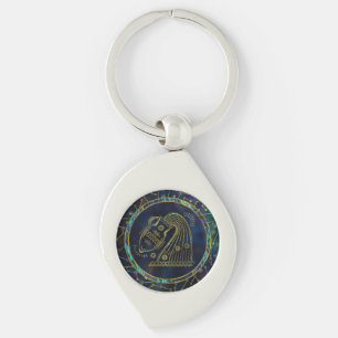 Aquarius Zodiac Gold Abalone op constellatie Sleutelhanger