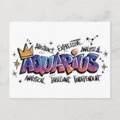 Aquarius Zodiac Graffiti  Briefkaart (Voorkant)