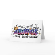 Aquarius Zodiac Graffiti 