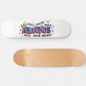 Aquarius Zodiac Graffiti  Persoonlijk Skateboard (Horizontaal)
