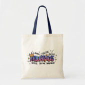 Aquarius Zodiac Graffiti Tote Bag (Voorkant)
