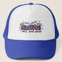 Aquarius Zodiac Graffiti  Trucker Pet