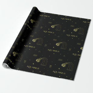 Aquarius zodiac horoscoop-sterbordgradiënt cadeaupapier