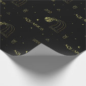 Aquarius zodiac horoscoop-sterbordgradiënt cadeaupapier (Hoek)