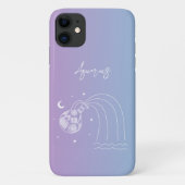 Aquarius zodiac horoscoop-sterbordgradiënt Case-Mate iPhone case (Achterkant)