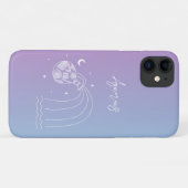 Aquarius zodiac horoscoop-sterbordgradiënt Case-Mate iPhone case (Achterkant (horizontaal))