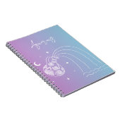 Aquarius zodiac horoscoop-sterbordgradiënt notitieboek (Rechterzijde)